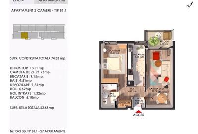 Pipera 1 • Porsche Nord • 2 Room Apartment + Terrace + Parking • 5 min Aviatiei - 22