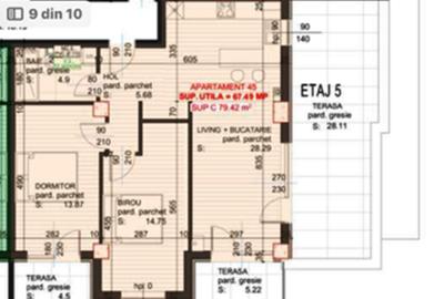 MARINESCU (bloc nou) 3camere etaj4 si 5 cu terase +parcare! - 14