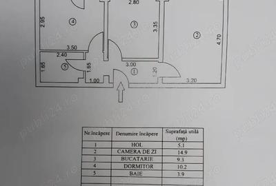 Apartament cu 2 camere decomandat în Central - 3