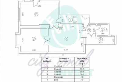 Apartament cu 3 camere circular în Moșilor - 15