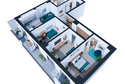 APARTAMENT 4 CAMERE, 103 MP, ETAJ INTERMEDIAR, NICOLINA, COMISION 0% !!! - 2