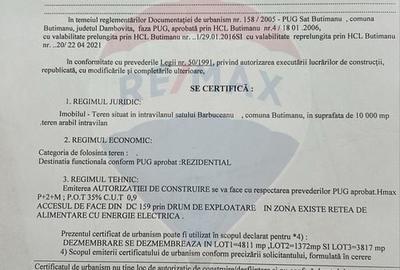 Vanzare teren intravilan Butimanu / sat Barbuceanu, judetul Dambovita - 5