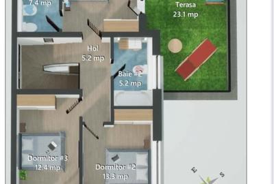Duplex Finisat cu garaj, 120mp utili, 270mp utili curte - 5