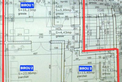 Închiriem birou 67 mp(et.1)-600€, 76 mp(mansarda inalta)- 450€ în zona centrala - 8