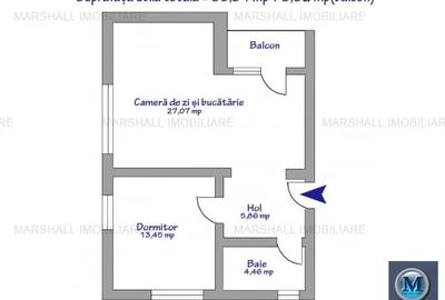 Apartament 2 camere de vanzare, zona Sud, 50.84 mp #15005 - 9