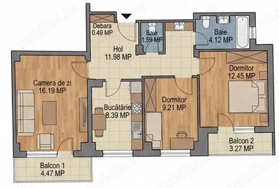 Apartament cu 3 camere decomandat în Central - 2