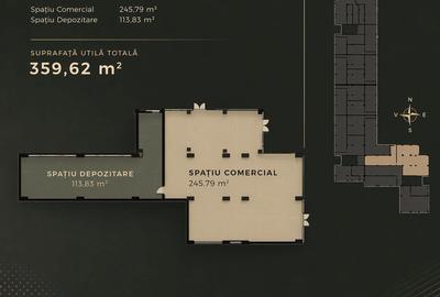 Spațiu comercial, de 359 mp, în Sopor - 2