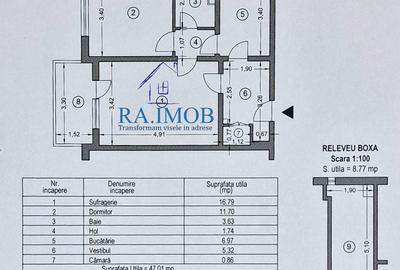 Apartament cu 2 camere decomandat în Cantacuzino