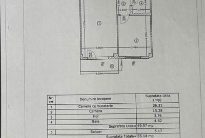 Apartament cu 2 camere decomandat în Roșu - 6