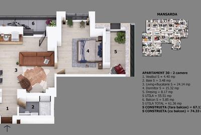 Apartament 2 camere Otopeni | bloc cu lift | 10 minute pe jos de centru Apartament 2 camere Otopeni | bloc cu lift | 10 minute pe jos de centru - 11