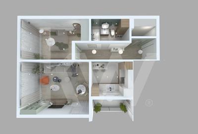 Apartament 2 camere 55,25 mp