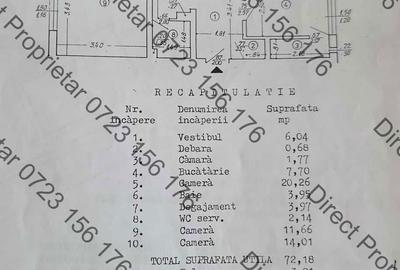 Apartament cu 3 camere decomandat în Drumul Sării