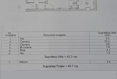 Inel 1, Eden, 2 camere, gaze, etaj 3, vanzari Constanta - 5