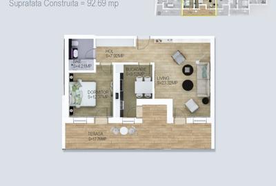 KISELEFF 2 camere mobilat utilat LUX loc parcare inclus - 2