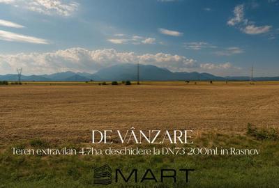 Teren 4,7ha, deschidere 200ml, Rasnov la DN73 - 1