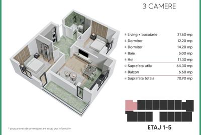 3 camere - Metrou Berceni - Proiect Nou 2025 - 2