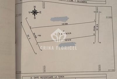 Vanzare teren intravilan 2965 mp - deschidere 26 m - str Gloriei - 1 Decembrie - 5