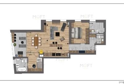 Apartament cu 3 camere semidecomandat, mobilat în Dacia - 16