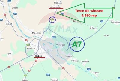 Teren de vanzare la E85-DN2 Buzau Posta Calnau - 2