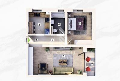 2 camere, bucatarie inchisa, parcare inclusa, lift, Mehala - 3