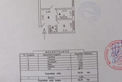 Apartament 2camere semidecomandate M19, etaj2