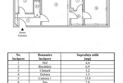 Apartament cu 2 camere semidecomandat în Central - 7