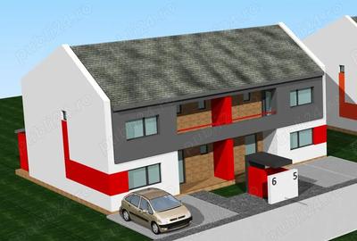 Zona str. Victoriei (str. Crizantemelor) - PROIECT NOU - case tip duplex, P+E, teren 360-442 mp - 1