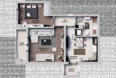 Comision 0%! Apartament cu 3 camere, 63mp utili!!! - 2