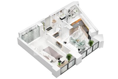 Apartament cu 2 camere decomandat în Calea București - 8