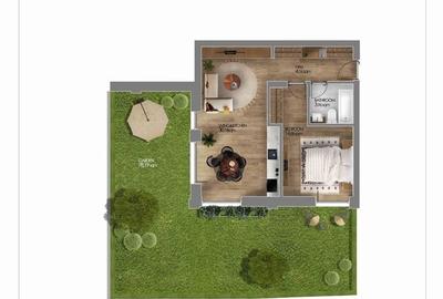 Apartament cu 2 camere semidecomandat, mobilat în Tunari - 18