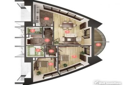 Apartament spatios cu 3 camere, bloc nou, cu priveliste - 4