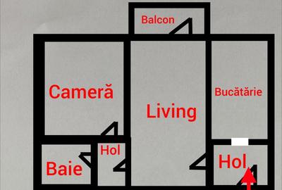 Apartament cu 2 camere / Hunedoara / Micro 1 / Utilat ?i mobilat - 3