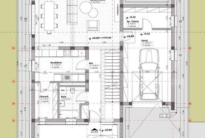 Casa premium semifinisata cu geam panoramic, garaj si teren 786mp - 2