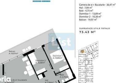 Apartament cu 3 camere în Sopor - 1