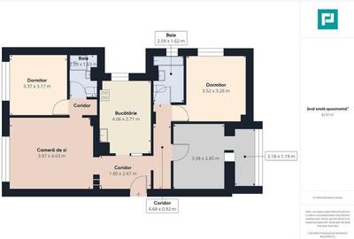 Apartament panoramic cu 4 camere zona 300 - 10