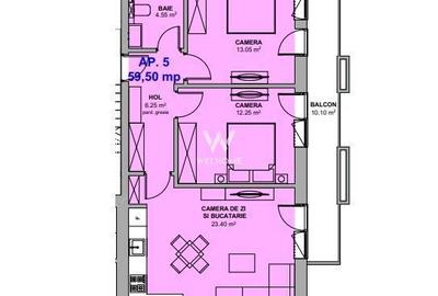 Apartament cu 3 camere în Central - 1