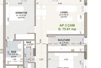 Apartament cu 3 camere semidecomandat, mobilat în Borhanci - 19