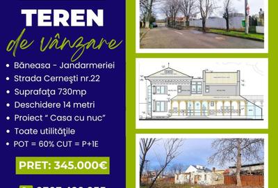 Teren Construcții intravilan de 730 mp, în Băneasa