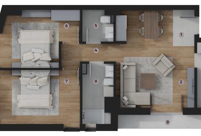 Apartament cu 3 camere decomandat în Aeroport - 2
