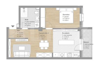 Apartament finisat,  51 mp, tva inclus, ansamblu nou, zona Tineretului - 1