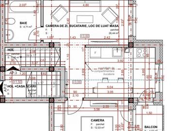 Apartament 2 camere, 44 mp, semifinisat, Apahida - 2