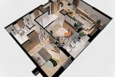 Apartament cu 3 camere semidecomandat în Florești - 2