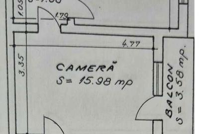 Apartament cu 2 camere semidecomandat în Central