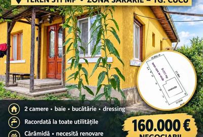 Casă individuală cu 2 camere cu Teren 311 Mp în Centru Civic