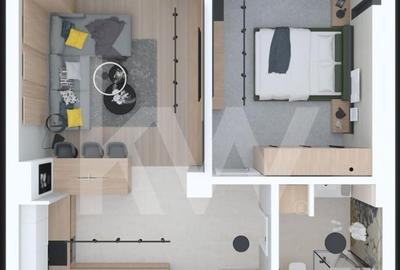 Apartament 2 camere cu living open-space si balcon spatios, ideal pentru confort - 1