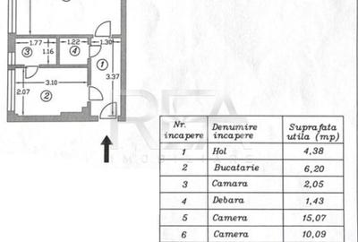 Apartament cu 3 camere semidecomandat, mobilat în Ștefan cel Mare - 10