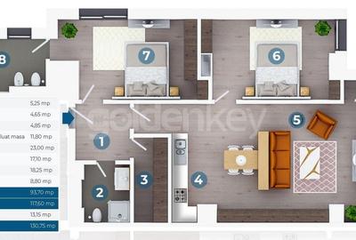 Apartament cu 3 camere langa Parcul Verdi - 12