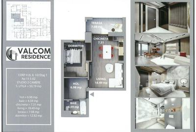 Valcom Residence Bartolomeu, Studio, terasa 7.08 mp,  Comision 0% - 11