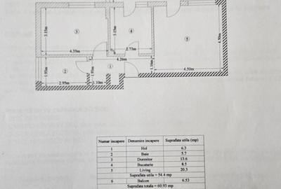 Apartament cu 2 camere decomandat în Central