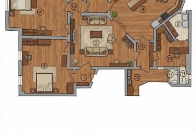 Apartament cu 5 camere decomandat, mobilat în Magheru - 17